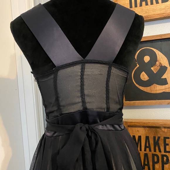 Ark & Co Black Cocktail Tie Back Dress - Picture 3 of 6